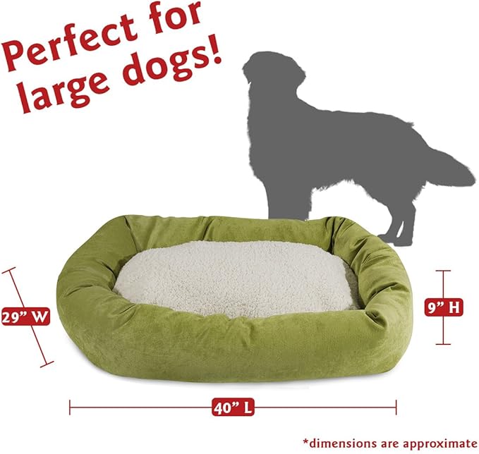 40 inch Apple Villa Collection Sherpa Bagel Dog Bed