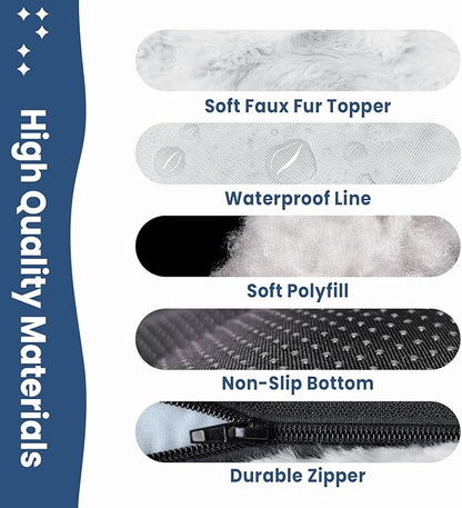 Washable Dog Bed Deluxe Breeds.35 * 23",Gray