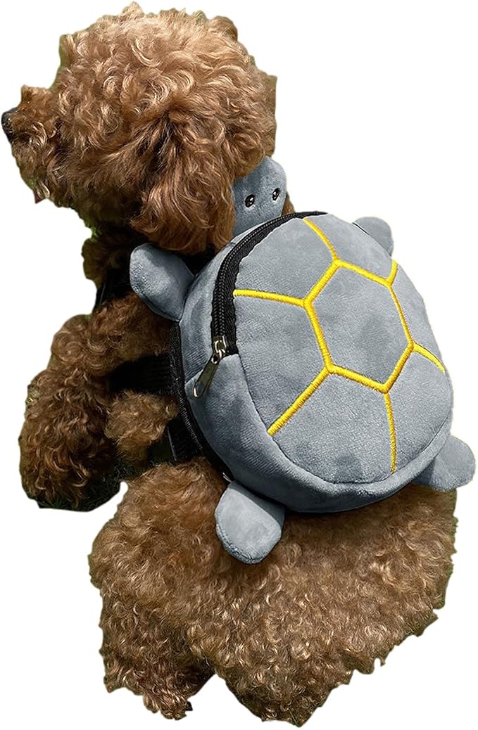 Dog Backpack Harness Puppy Self Carrier Bag Adjustable Pet Saddle Bag with D-Ring for Camping Hiking Daily Walking, Grey