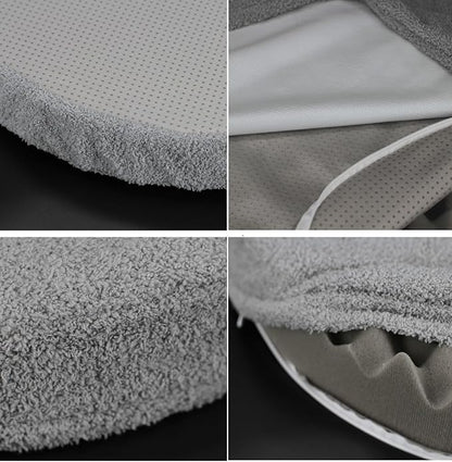 Round Orthopedic Dog Bed for Pet Playpen Waterproof 27 Inch