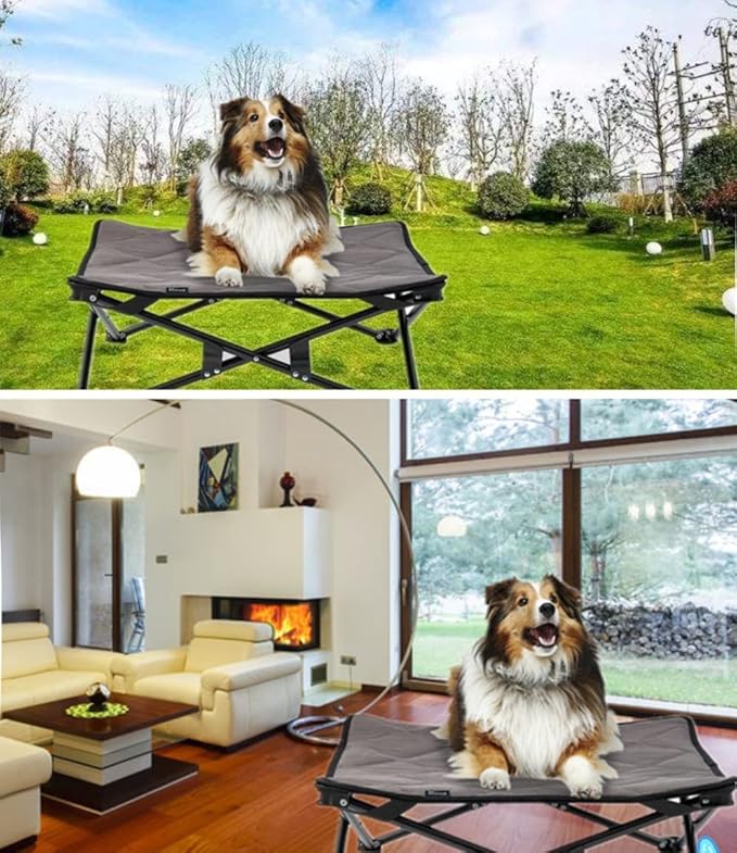 KingCamp Elevated Dog Bed Portable Raised Dog Beds Stable Folding Dog Cot Dog Camping Bed for Outdoor Travel with Washable Mesh for Small 40 lbs 4-Pack