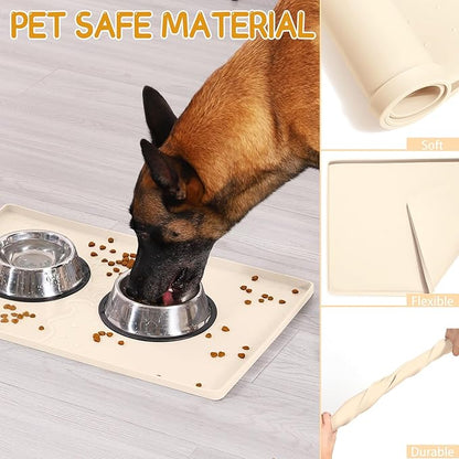 MateeyLife Silicone Cat & Dog Food Mat for Floors Waterproof