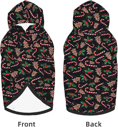 Christmas Tree Black Dog Hoodie Cute Cow Black