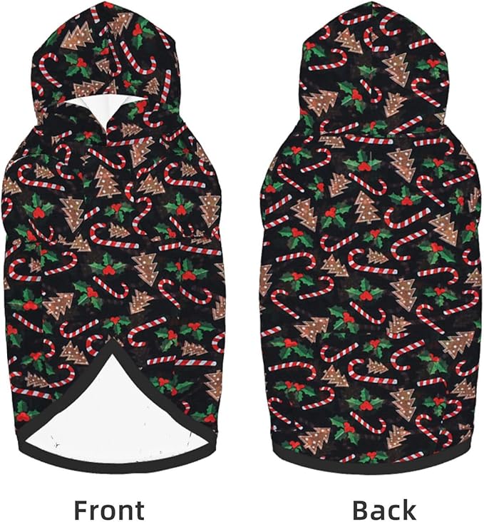 Christmas Tree Black Dog Hoodie Cute Cow Black