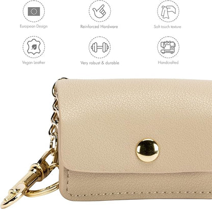 Leather Poop Bag Holder- Versatile Vegan Leather Waste Bag Holder for Dog Poop