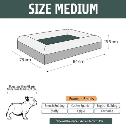 Dazy Dog Cover Orthopedic Bed - Washable Cover (for Medium Size Bed, Boucle Pebble)