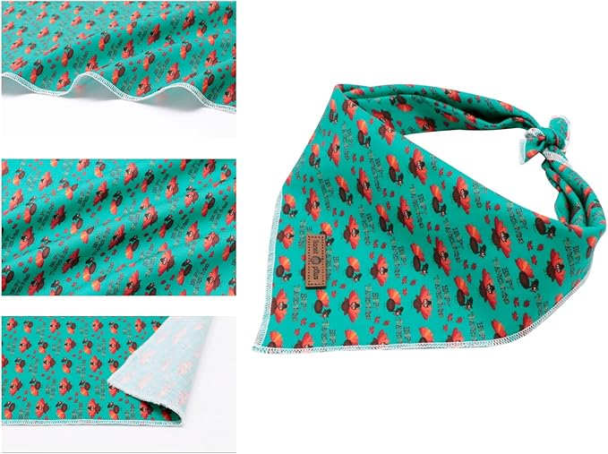 Lionet Paws Thanksgiving Dog Bandana Washable Cotton Handkerchief