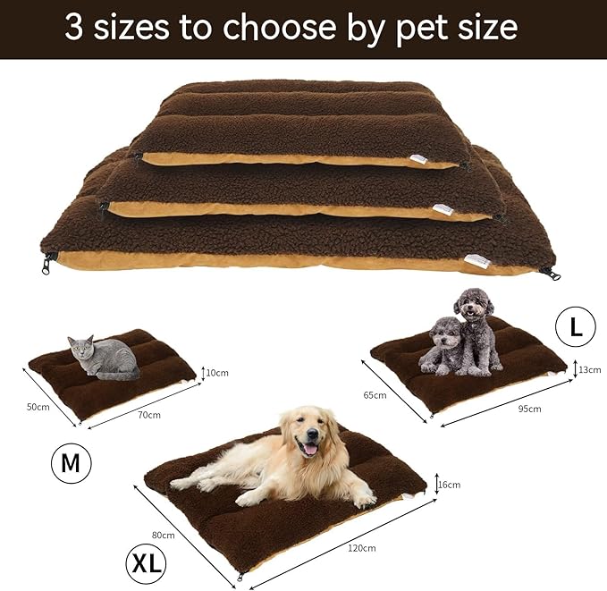 Large Dog Bed Crate Pad Luxury Plush Soft