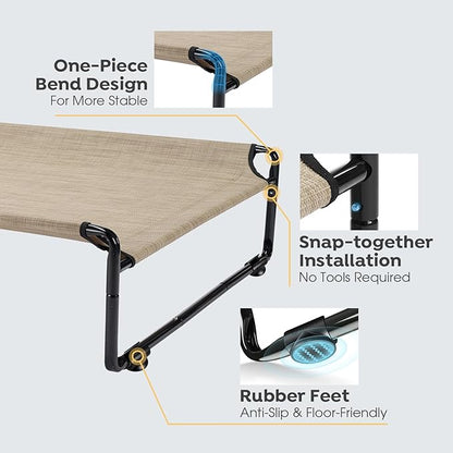 Veehoo Large Elevated Dog Bed with Flannel Dog Blanket CWC2201B