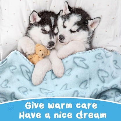 Eccliy 20 Pcs Puppy Blanket Pet Blanket Soft Fleece Dog Blankets Doggie Blanket Warm Felt Throw Blanket Sleep Mat Bed Covers Small Blankets for Puppy Pet Dogs Cat 20 Styles 23.6 x 27.6 Inch)