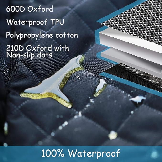 Dog Car Seat Covers 100% Waterproof Car Seat Protector for Pets Front Seat Scratch Proof Non-Slip Durable for Cars