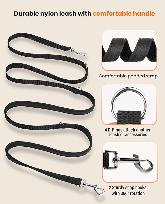 oneisall Hands Free Dog Leash 4-7ft Nylon