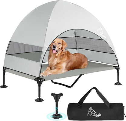 Upgraded Elevated Dog Bed with Canopy