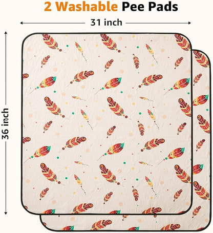Dog Pee Pads Washable: 2 Pack Reusable Puppy Pads 31x36 Inch