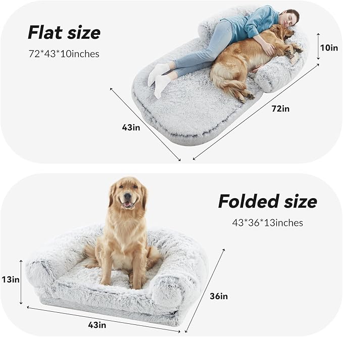 Human Dog Bed 72"x43"x10" Dog