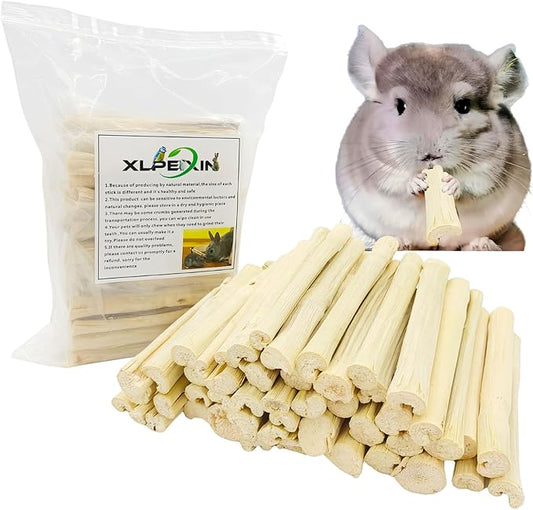 300g Snacks Sweet Bamboo Chew Toy for Rabbits Chew Sticks for Hamster Chinchilla Guinea Pig,Molar Treats Snack for Small Animals