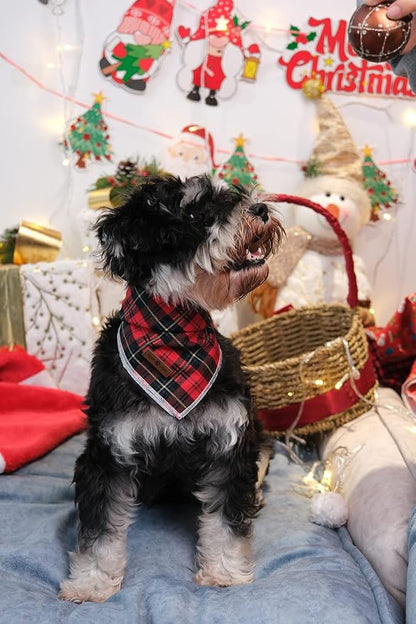 Lionet Paws Christmas Dog Bandana Washable Cotton Handkerchief