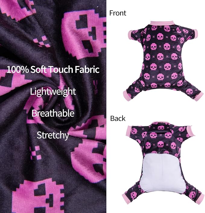 CuteBone Dog Halloween Pajamas Skull Clothes Soft Puppy P248S