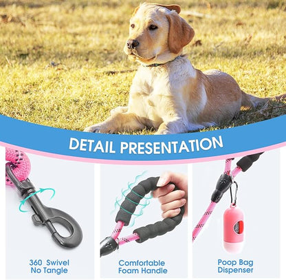 BAAPET 2/4/5/6 FT Dog Leash with Comfortable Padded Handle and Highly Reflective Threads for Small Medium and Large Dogs (6FT-1/2''