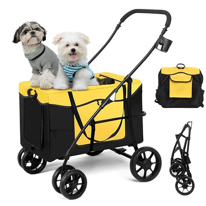 Dog Stroller for Small Medium Dogs 2 Cats,Foldable 360 ̊