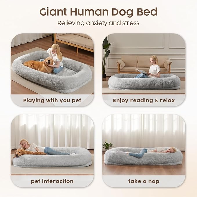 Human Dog Bed for Adult 290 GSM 40D Orthopedic
