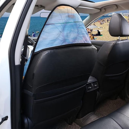 Cow Sunflower Sweatproof Towel Car Front Seat Cover Non-Slip Bucket Seat Protector Easy to Install for Athletes