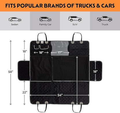 Dog Seat Cover 60/40 Split 4 in 1 Front