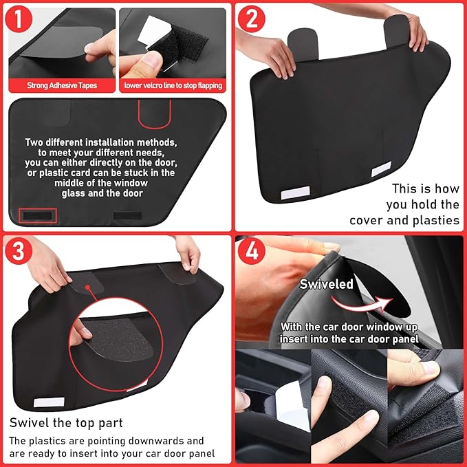 Pet Car Door Cover-ALLENLIFE Waterproof Polyester Protector for Back Seat Doors (2 Pack)