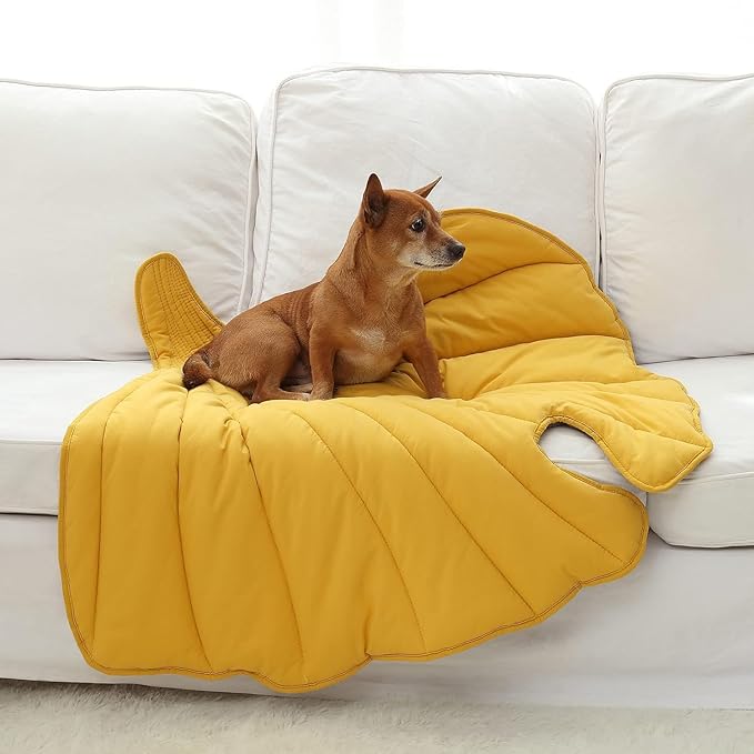 Leaf Shaped Cotton Dog Blankets for Small Medium Large Dogs 51.2''x43.3'' Pet