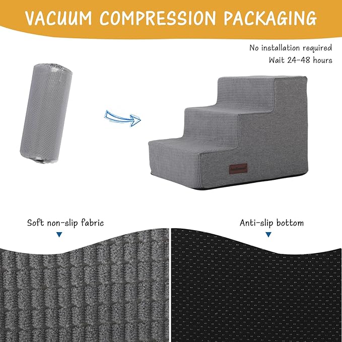 Dog Stairs for Small Dogs 3 Steps