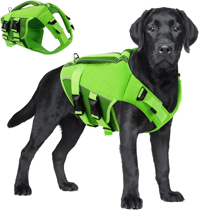 ASENKU Dog Life Jacket with Rescue Handle