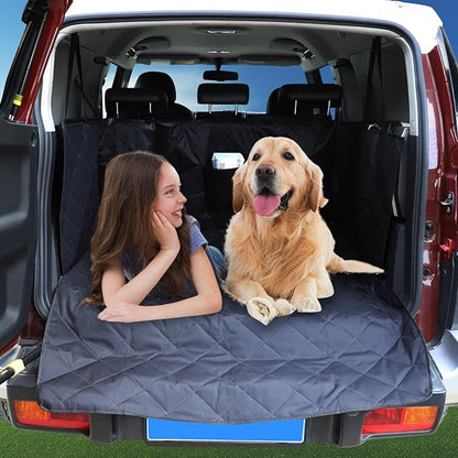 Aunginsy SUV Cargo Liner for Dogs Fit Toyot@a FJ Cruiser 2007-2024 Car Seat Cover Trunk Mat Travel Nonslip Pet Cargo Boot Liner with Bumper Flap Protector Waterproof Floor Mat for Dog Cats Accessories