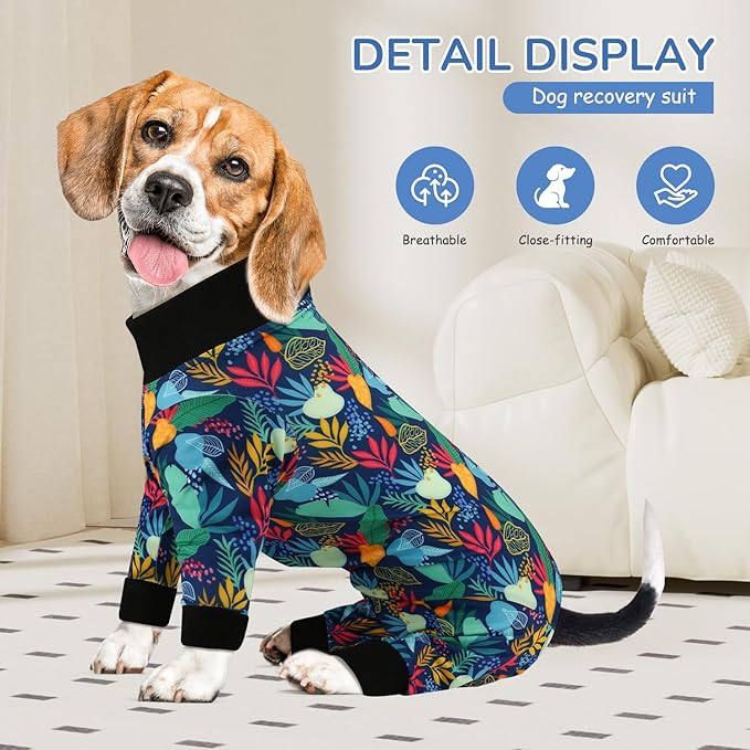 Dog Onesie After Surgery Recovery Suit Shed Defender Dog Suit for Small Miedium Large Female Male Neuter Dogs L