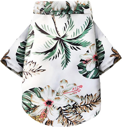 Dog Hawaiian Shirt Hawaii Style Summer Dog Clothes Boy Girl Breathable Cool Costume Beach Seaside Sweatshirt for Small Puppy Polo T-Shirt Pet Outfit