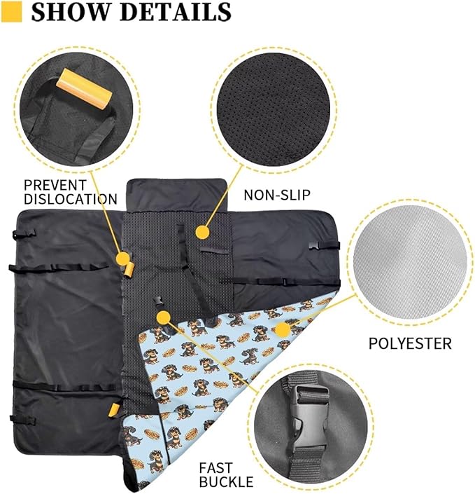 AFPANQZ Dachshund Car Dog Cat Seat Cover Large