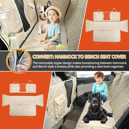Dog Car Seat Cover for Back Seat Car Hammock