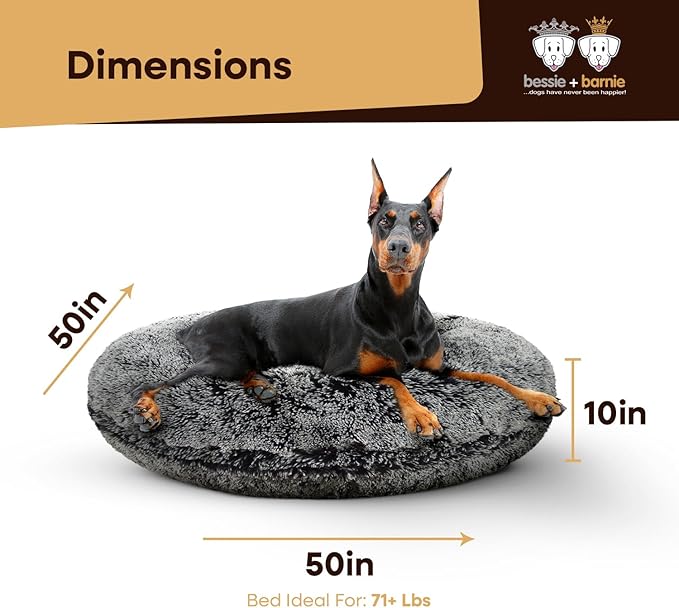Bessie and Barnie Bagel Donut Dog Bed