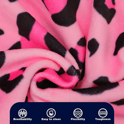 Paiaite Dog Pajamas Onesie: Comfortable Four-Legged Apparel for Small, Medium, & Large Dogs, Polyester Material for Comfort, Wrinkle Resistance, Moisture Wicking, and Stretchiness Pink Leopard XL