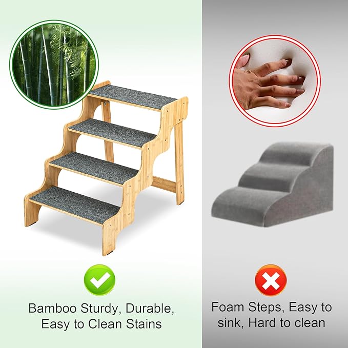 Dog Stairs for High Bed and Couch 4-Steps Non-Slip