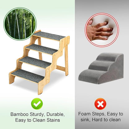 Dog Stairs for High Bed and Couch 4-Steps Non-Slip