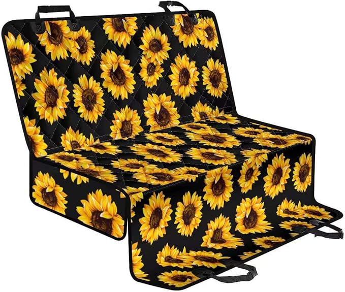 AFPANQZ Sunflower Print Dog Seat Cover for Cars