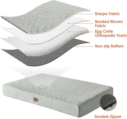 EHEYCIGA Orthopedic XXL Dog Beds for Jumbo Dogs with Removable Washable Cover for Crate 47x29