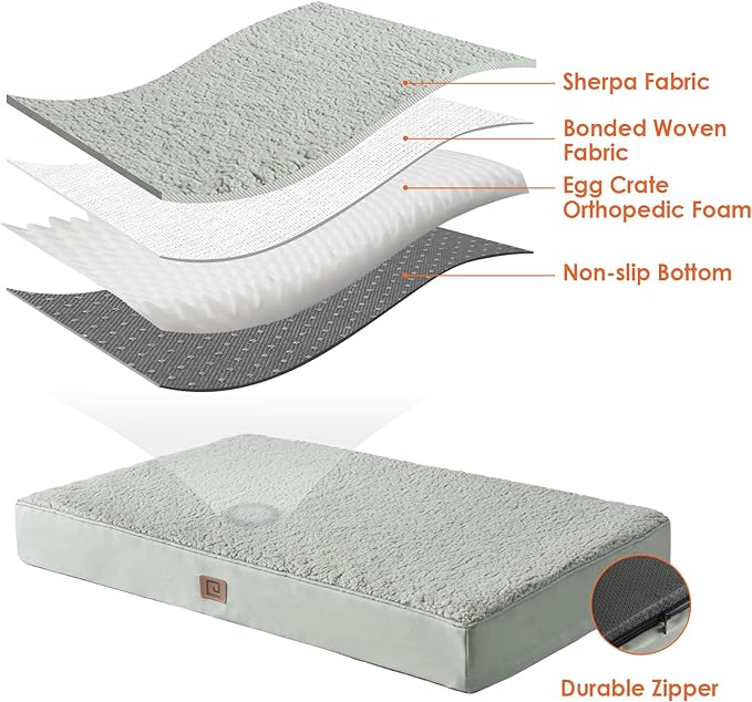 EHEYCIGA Washable Dog Beds for Extra Large Dogs Green(41 x 27)