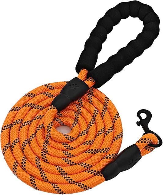 Rope Dog Leash with Comfortable Hand Grip 6.5 FT