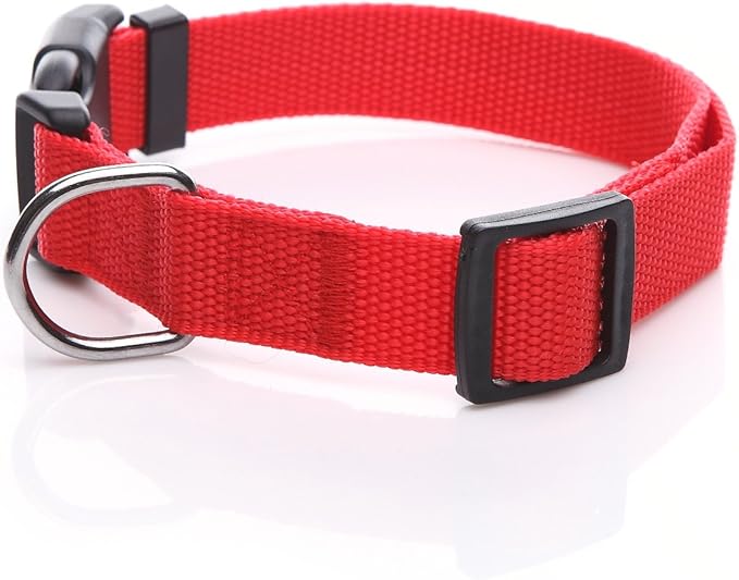Adjustable Nylon Dog Collar 1 Inch 3/4 Inch 5/8 Inch Dogs（3/4 Inch,