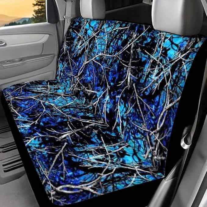 Doojoayie Universal Rear Split Bench Seat Cover for Cars Truck SUV 2 Easy