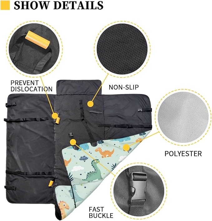 AFPANQZ Cute Dino Dog Cat Seat Cover Bucket