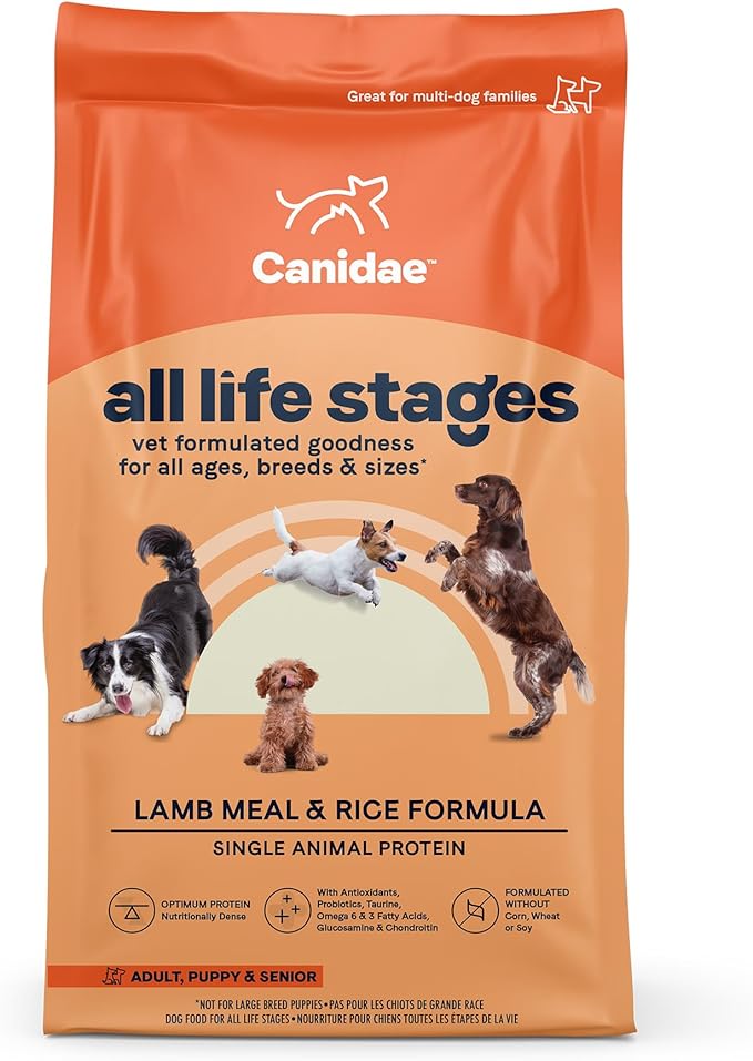 Canidae All Life Stages Dry Dog Food, Lamb Meal & Rice Formula, 15 lbs.