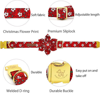 Elegant little tail Dog Collar with Flower