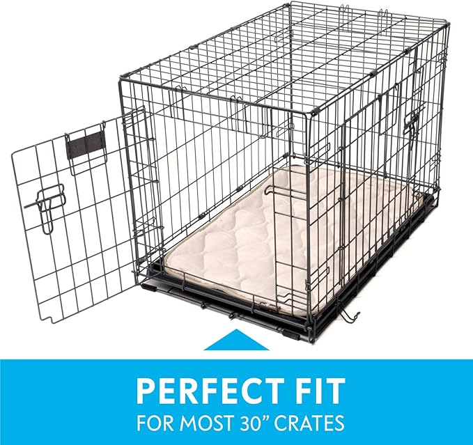 Paw Inspired Washable Padded Crate Mats for Dogs 29” x 18” Pad, 30-inch Kennels